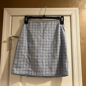 NWT blue plaid skirt